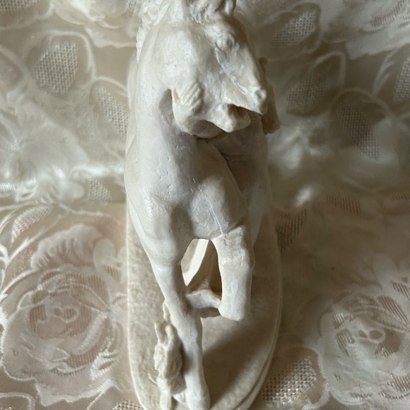 Vintage White Horses & Woman Figurine Sculpture - Picture 4 of 12